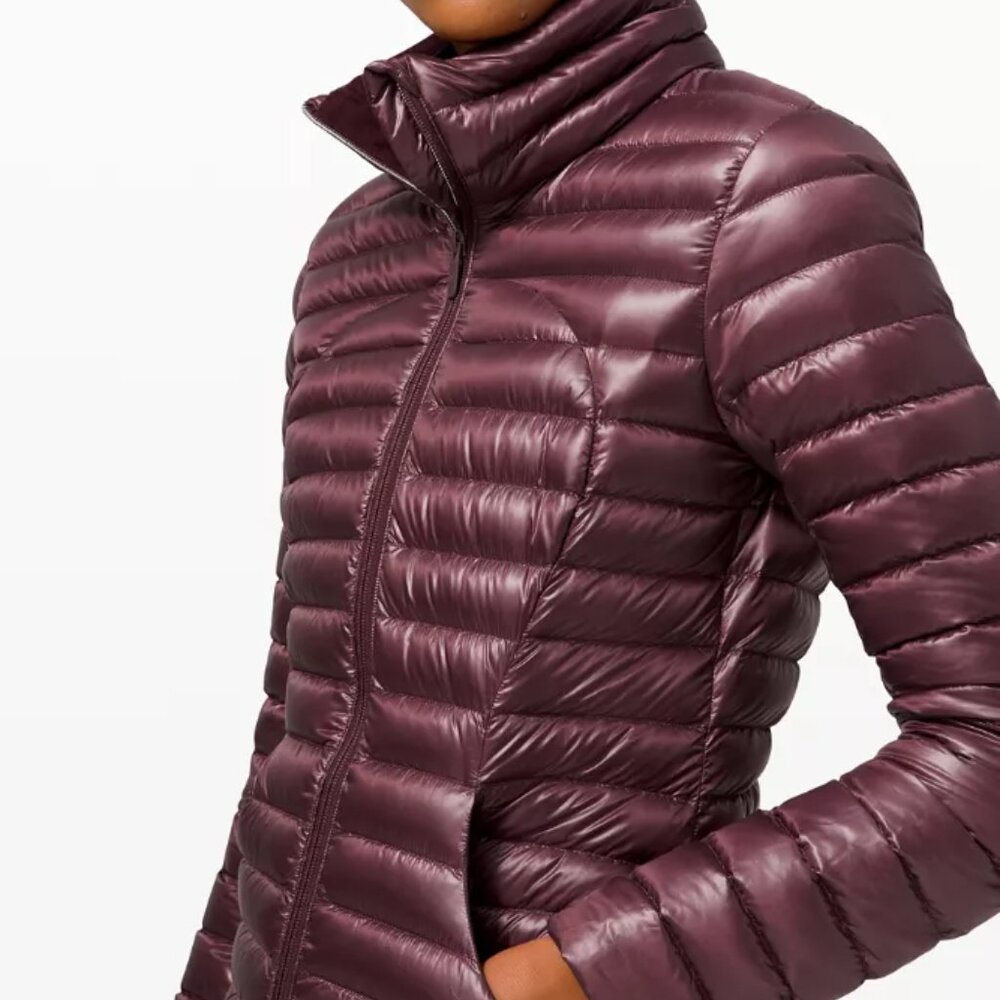 Lululemon Women's Purple Pack It Down Long Shine Puffer Jacket Size 4